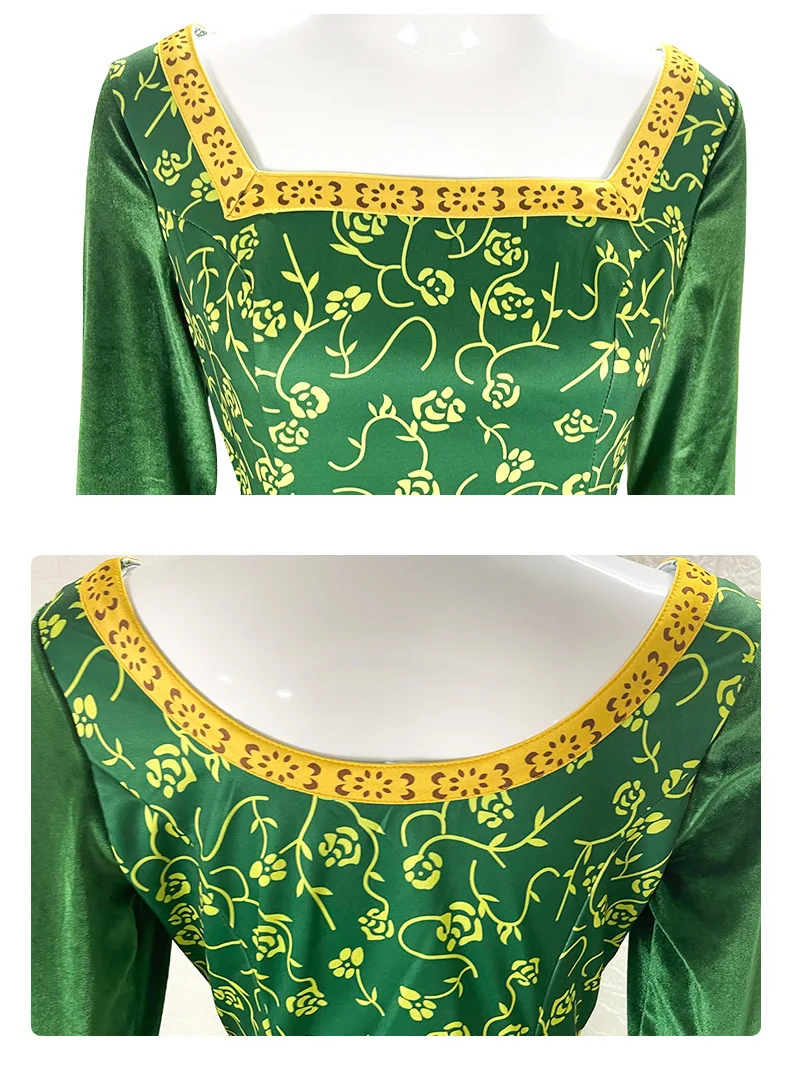 Аниме принцесса зеленое платье Фиона платье Шрек косплей костюм Хэллоуин необычный фантазийный праздничный костюм ролевая игра для взрослых женщин