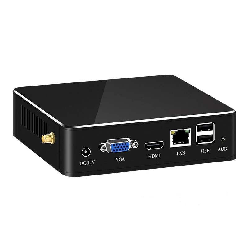 Intel Core i7-5500U Fanless Mini PC with 4xUSB3.0 4xUSB2.0 1xHDMI 1xVGA Support WiFi Linux Pfsense Office Computer Win10 Readyy