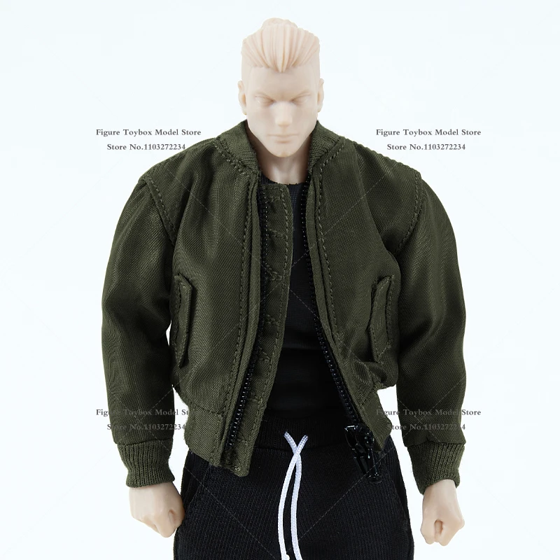 1/12 Romankey Notman Man Solider Black Gray Army Green Jacket Coat Sports Hoodie Pants Clothes Accessory For 6