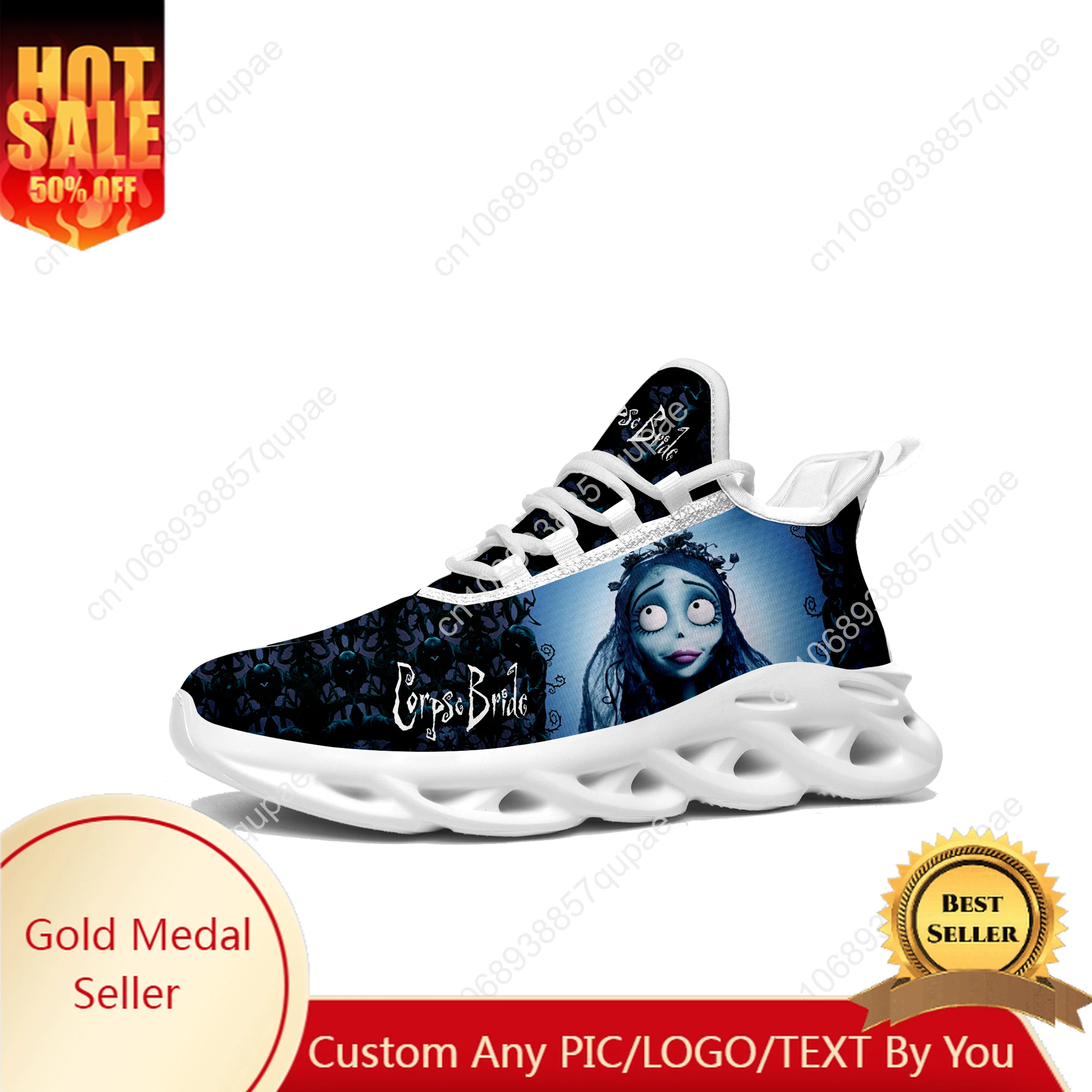 Corpse Bride Flats Sneakers Men Women Teenager Sports Cartoon Anime Running Shoes High Quality Sneaker Customized Made Shoe