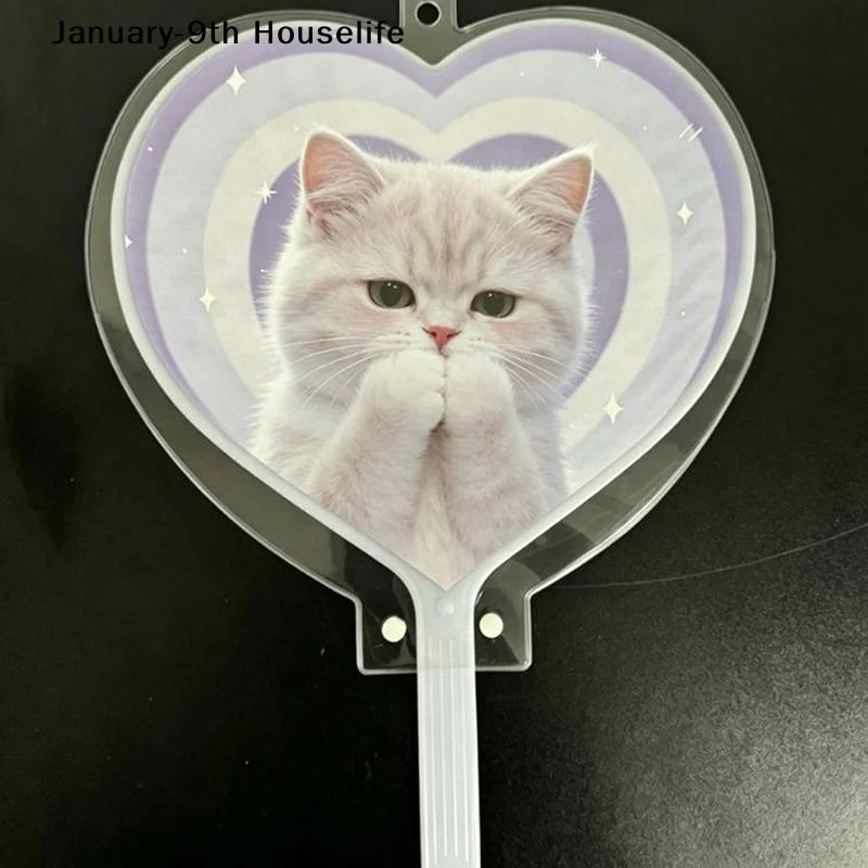 Transparent Round Heart Shaped Fan Cover With Anti Scratch Design Perfect For DIY Craft Lovers Protecting Hand Fans