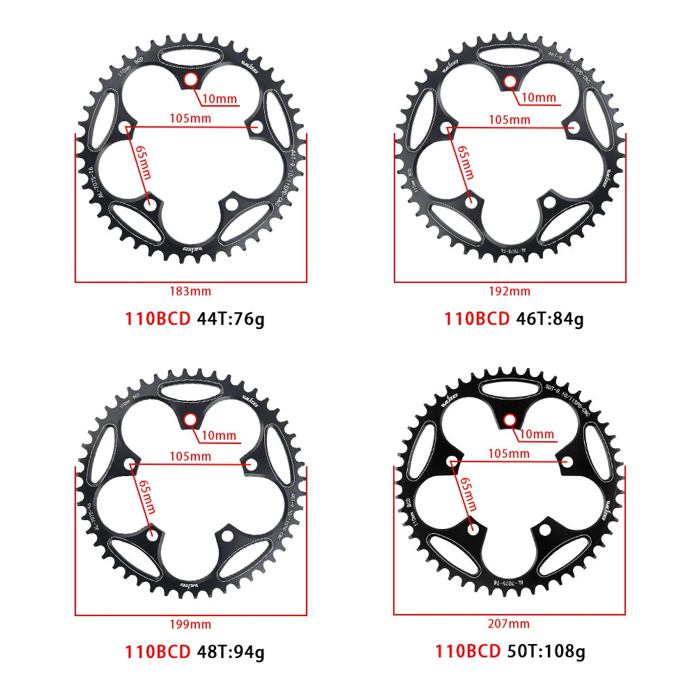 Prowheel Rennrad-Kurbelgarnitur 170 172,5mm Fahrradkurbel Schmal-Breit-Kettenblatt 36T-60T Krone 8 9 10 11 12 Gang für Shimano Teile – Detail 10