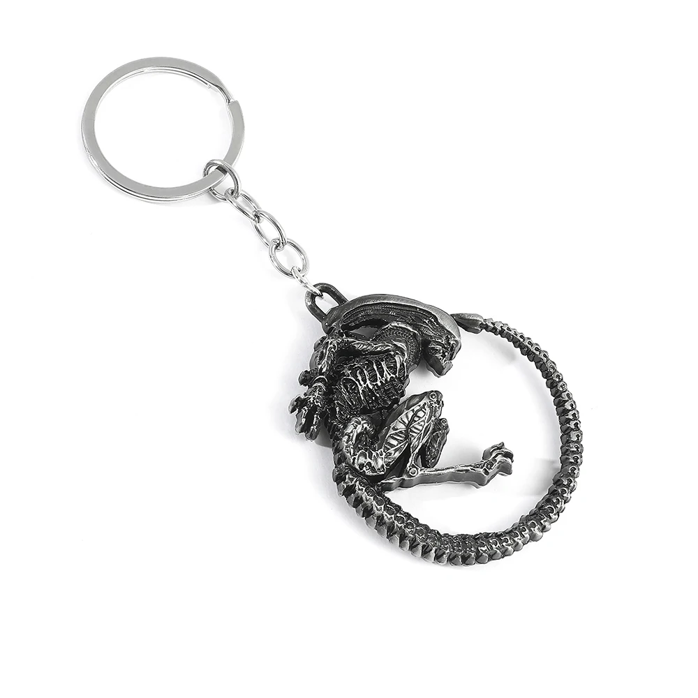 Alien Predator AVP Keychain Alien Xenomorph Figure Cosplay Key Rings Men Key Accessories Gift