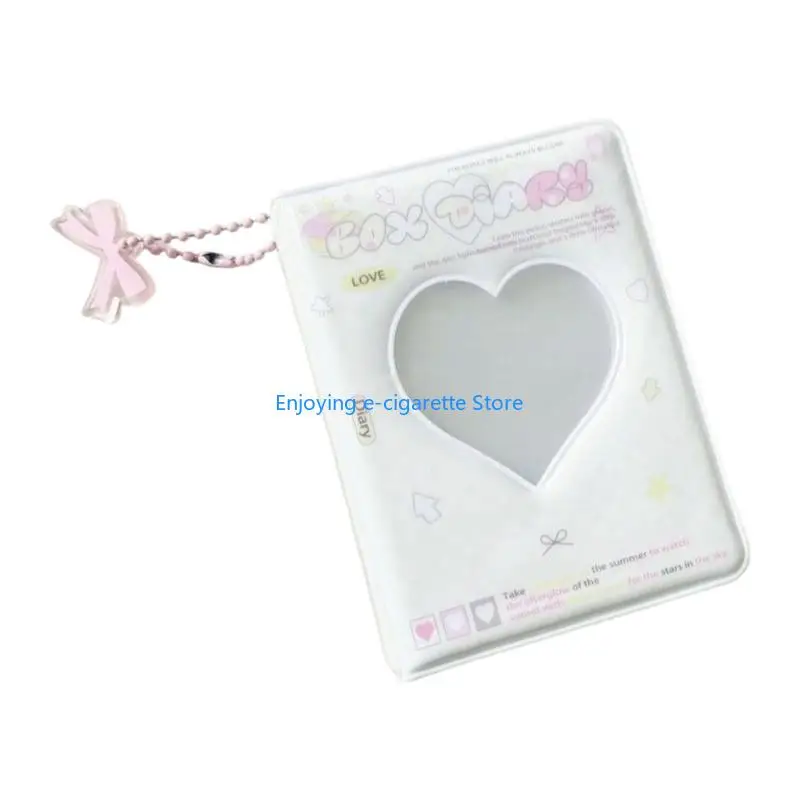 3-Zoll-Mini-Fotokarten-Albumbuch mit vorderem Sichtfenster, PVC-Einband und Charm-Akzent für die Aufbewahrung von Sammelkarten – Detail 2