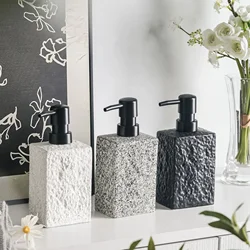 Creative Frosted Coarse Dot Ceramic Lotion Bottle Black Press Dispensing Bottle Bathroom Accessories Shampoo Shower Gel Bottle