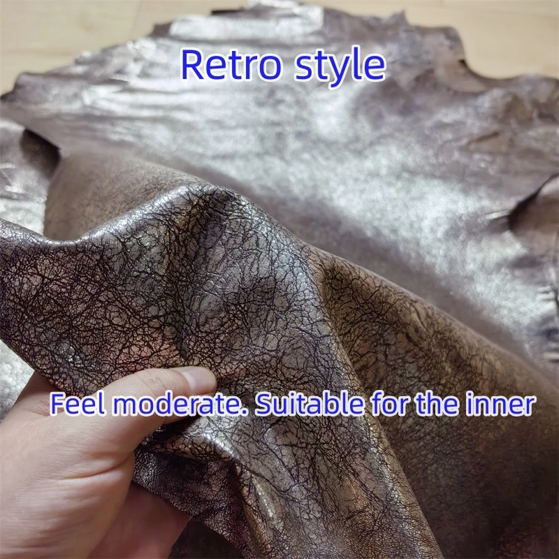 0.7/1mm Vintage Gold Copper Sheepskin. First Layer Leather. Real Leather Fabric. Handmade DIY For Inside. Wrap. Whole Sheepskin