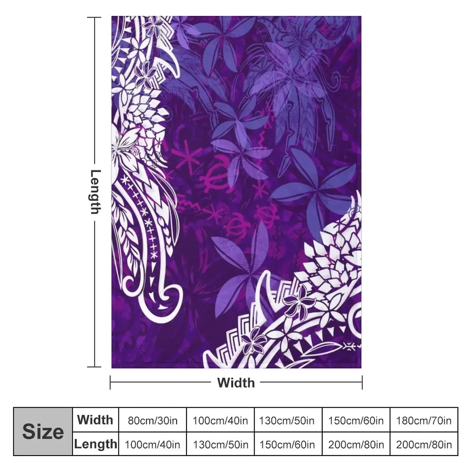 Polynesian Purple Rain Jungle Tribal Threads Throw Blanket valentine gift ideas Luxury Throw Decorative Throw Blankets