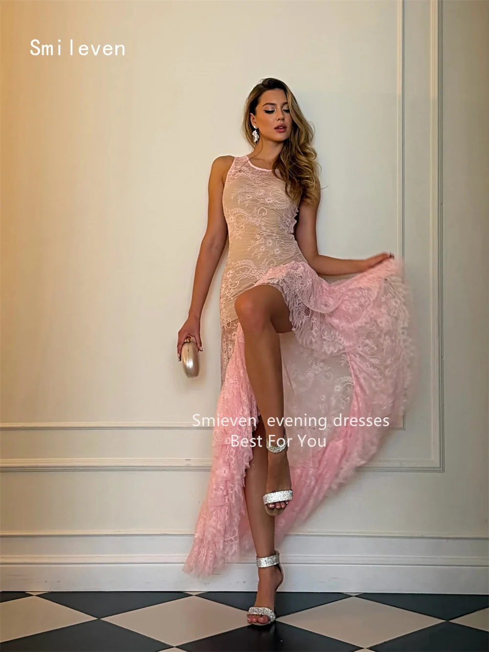Smileven Luxury Noval Tiered Mermaid Evening Dress O Neck Formal Prom Dresses Ruffles Appliques Lace Party Gowns Customized 2026 6