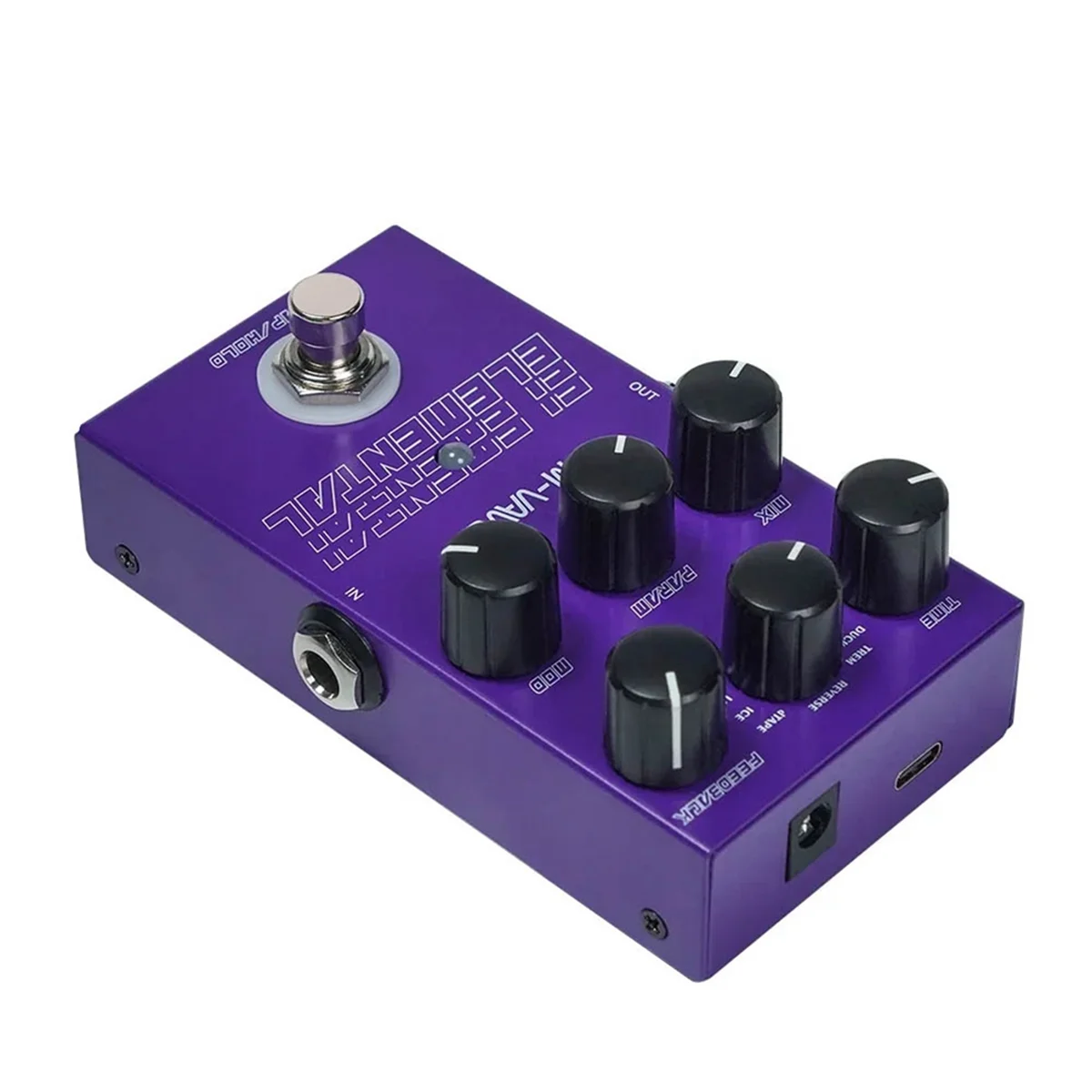 M-Vave Elemental Digital Delay Pedal 9 Different Delay Guitar Effects Delay Pedal Support for TAP and HOLD Mode Effector