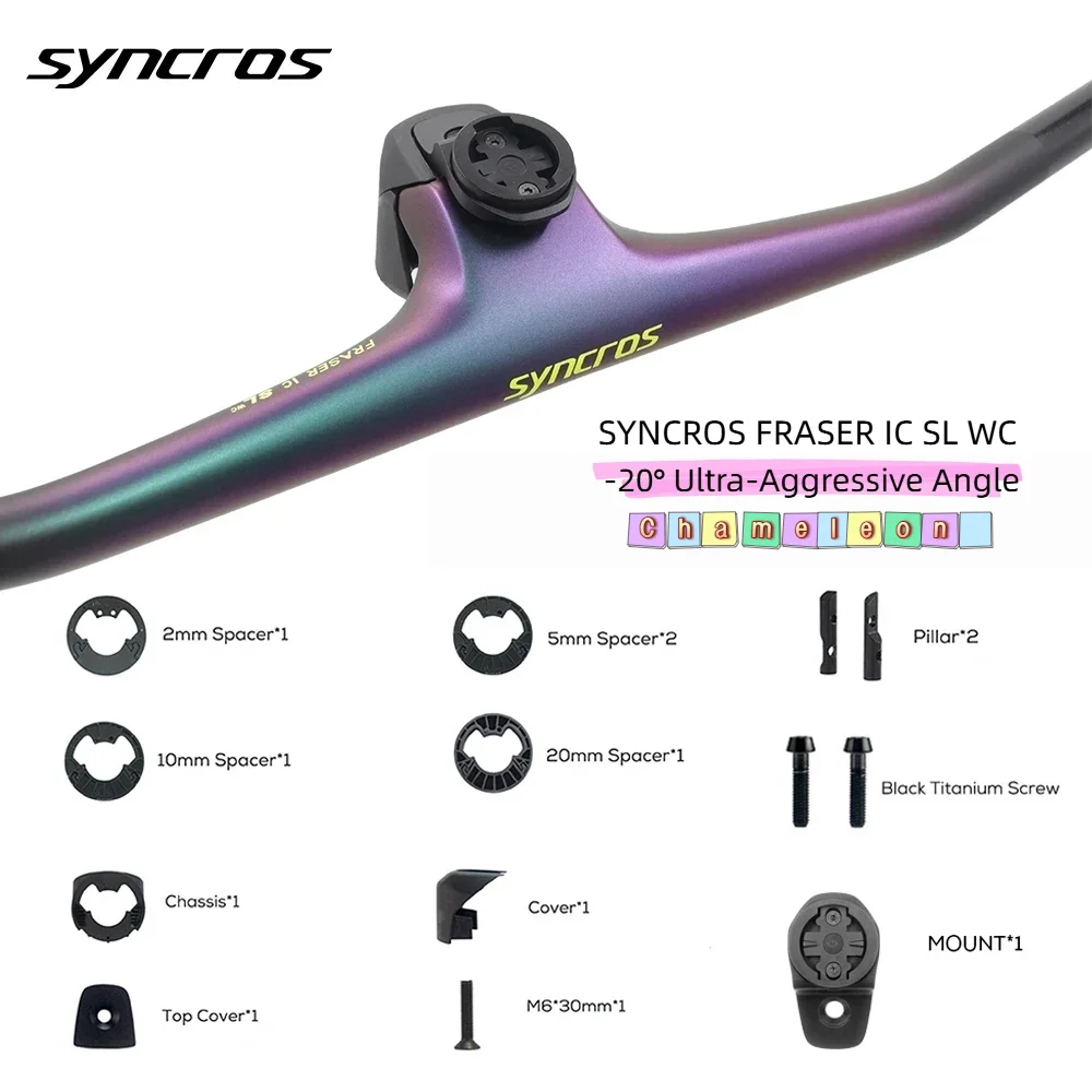 

SYNCROS FRASER IC SL WC Хамелеон для рамы Sparks -20 ° Полностью углеродное волокно, встроенный руль MTB, титановые винты