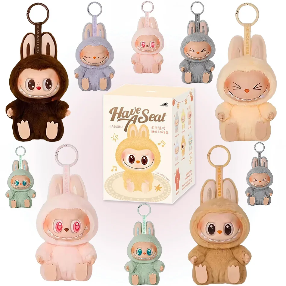 

Quality Anime Figure Sitting posture Labubu Series Pendant Doll Model Toy Cute Monster Replica Keychain Toy Birthday Gift