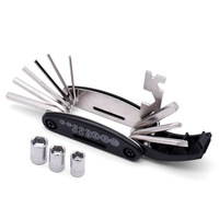 16-in-1 Bike Multi-Tool - Mountain Bicycle Repair Kit with Foldable Wrenches & Tire Levers, Compact Cycling Maintenance Tool Set
