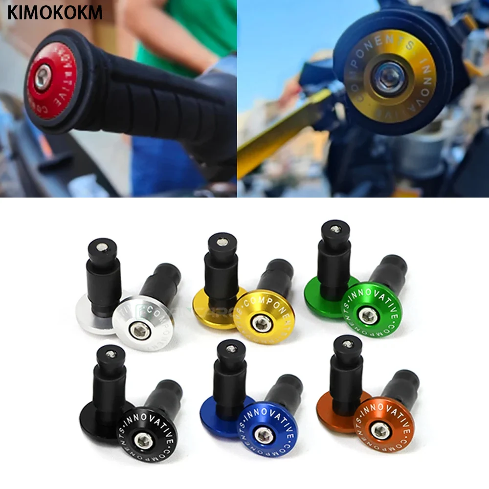 Motorcycle Handlebar End Plug Grip Handlebar Plug Cover Slider End Cap Anti Vibration Silder Plug for Honda Yamaha MT-03 07 09