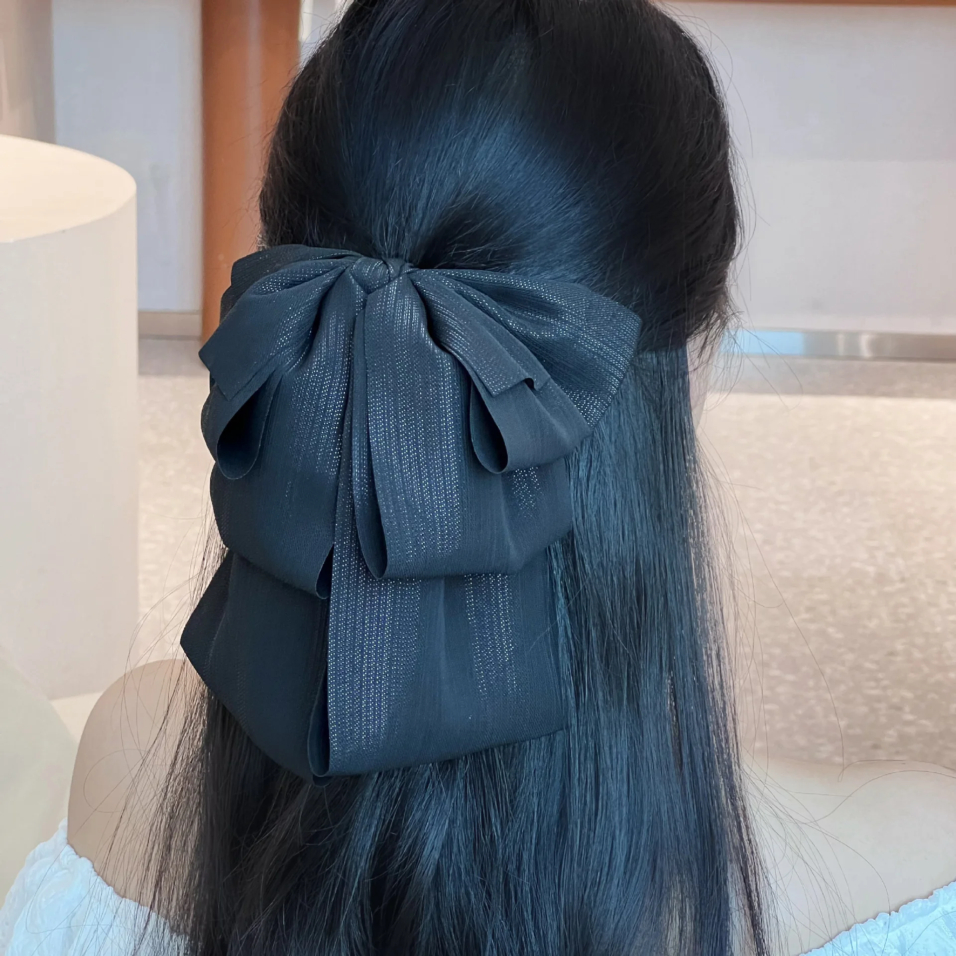 Temperament bow, headgear, hairpin, women's high hair volume, cranial top, advanced sense, versatile hairpin clip, back of head
