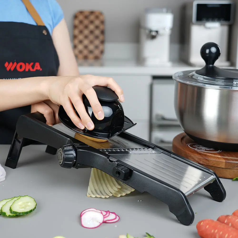 

Kitchen Adjustable Food Chopper Cutter Multi-Function Manual Stainless Steel Mandoline Food Slicer for Easy Fruit Vegetable