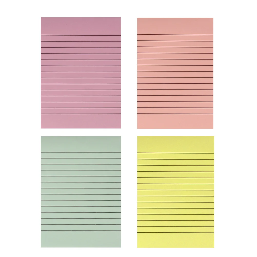 Blocco note memo fluorescente A6 da 4 pezzi Pratico quaderno da studio per la pianificazione domestica dell'ufficio scolastico Organizzazione Rosso Giallo Rosa