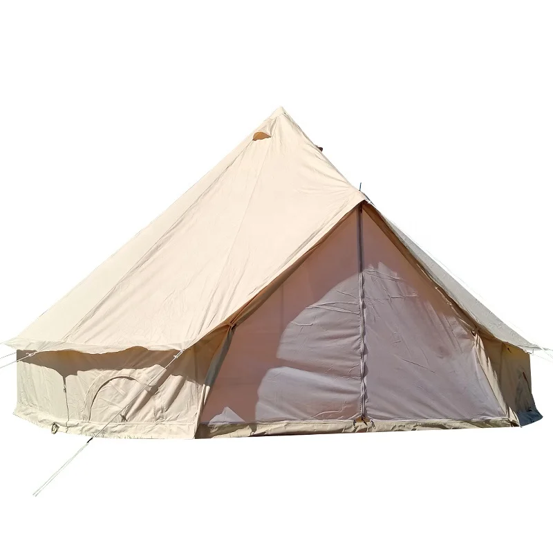 

Hot sale! Heavy Duty 5m Luxury Cotton Canvas Bell Tent For Glamping
