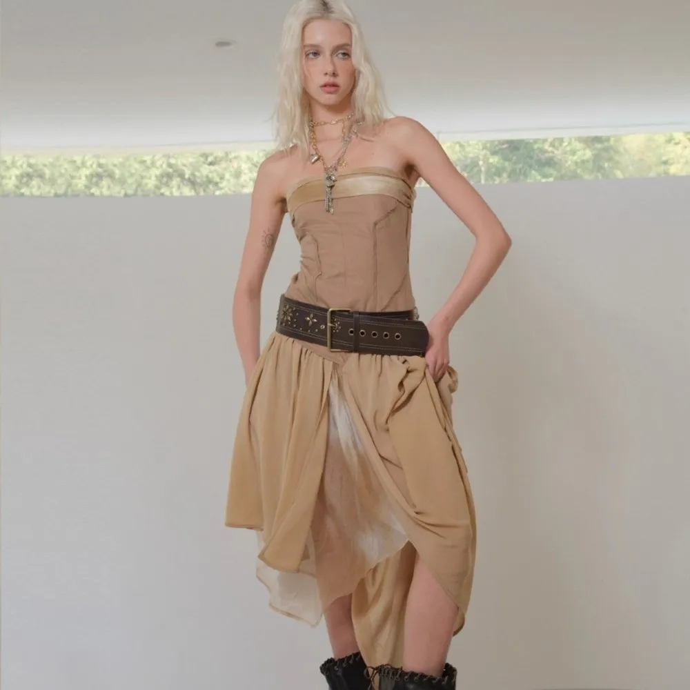 ريترو خمر المرأة برشام حزام القوطية Y2k حزام خصر من الجلد الثقيلة فستان فاسق حزام البنطال الجينز الشارع الشهير