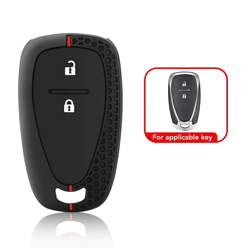 Silicone car key cover for Chevrolet Malibu Blazer Traverse Cruze Spark Sonic Camaro Volt Bolt Trax Seeker Onix Equino