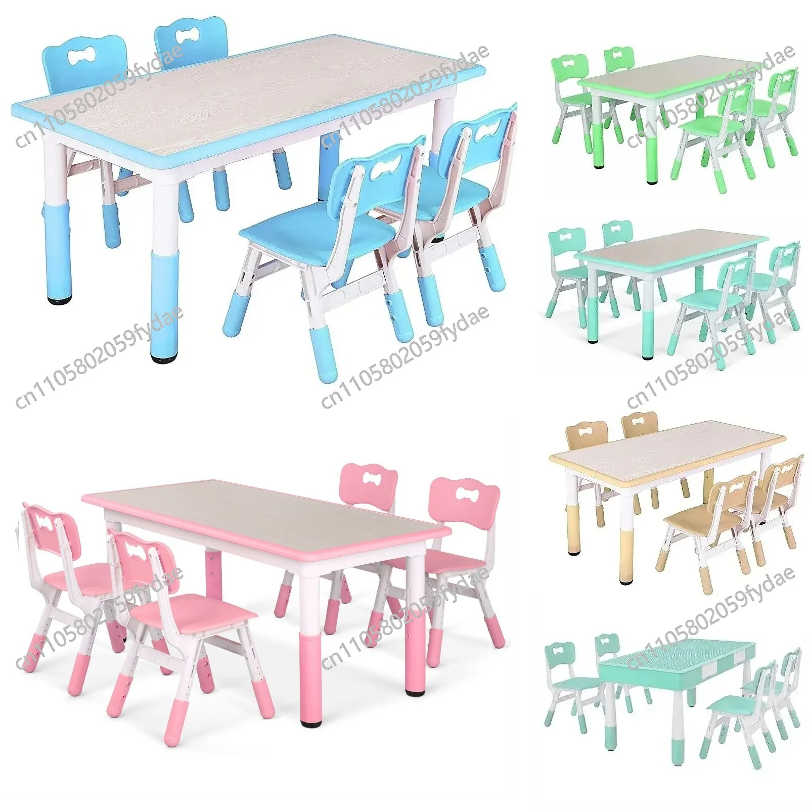 

Детский стол и 4 стула, регулируемый по высоте комплект стола и стульев для малышей, столешница с рисунком граффити, нескользящие ножки, многофункциональный набор для детей