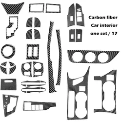 Carbon fiber Left hand drive Car interior Decorative panel Sticker Suite Kit For Toyota Corolla 14-18