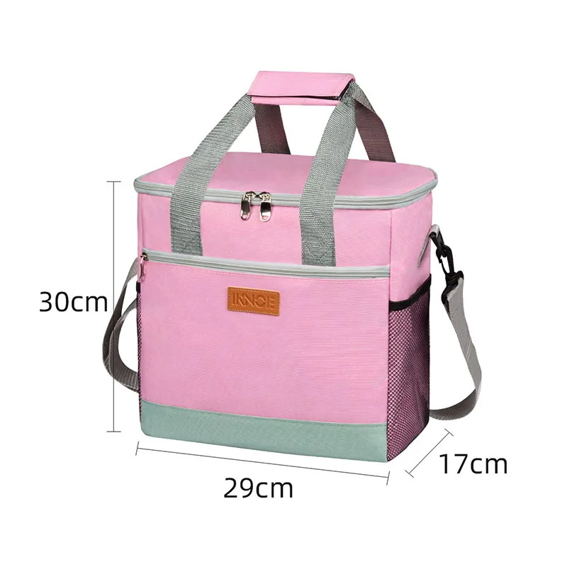 Large Capacity Lunch Bag Thermal Insulation Thickened Waterproof Bags Portable With Handle Crossbody Bag Waterproof Oxford Cloth
