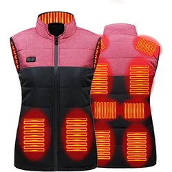 New 9/4-zone Heated Vest Jacket Smart heating Cotton Vest Electric Heating Thermal Warm Clothes Winter Heated Hunt Jacket S-5XL