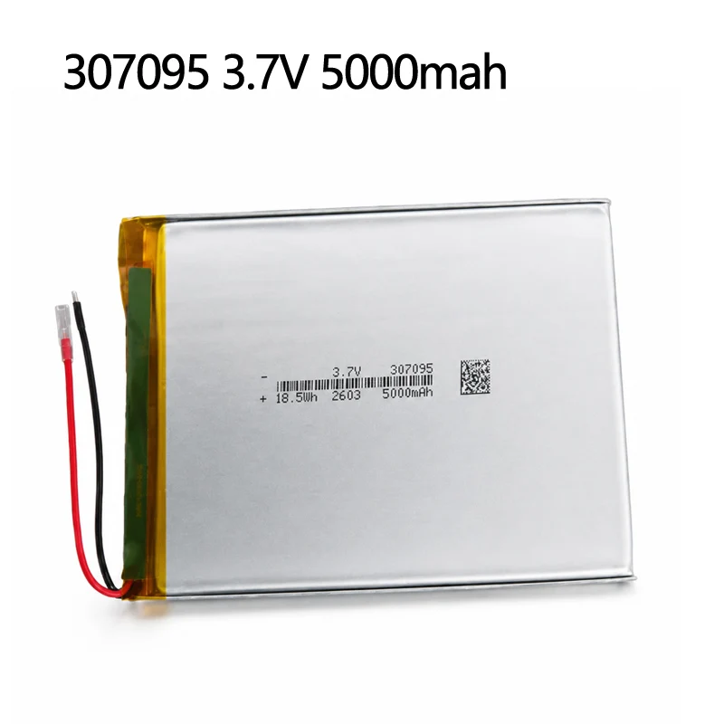 307095 3.7V 5000mah Ultra thin polymer lithium battery for 8 inch 9 inch MID Tablet  GPS PSP MI /PDA Smartphone Tablet Batteria