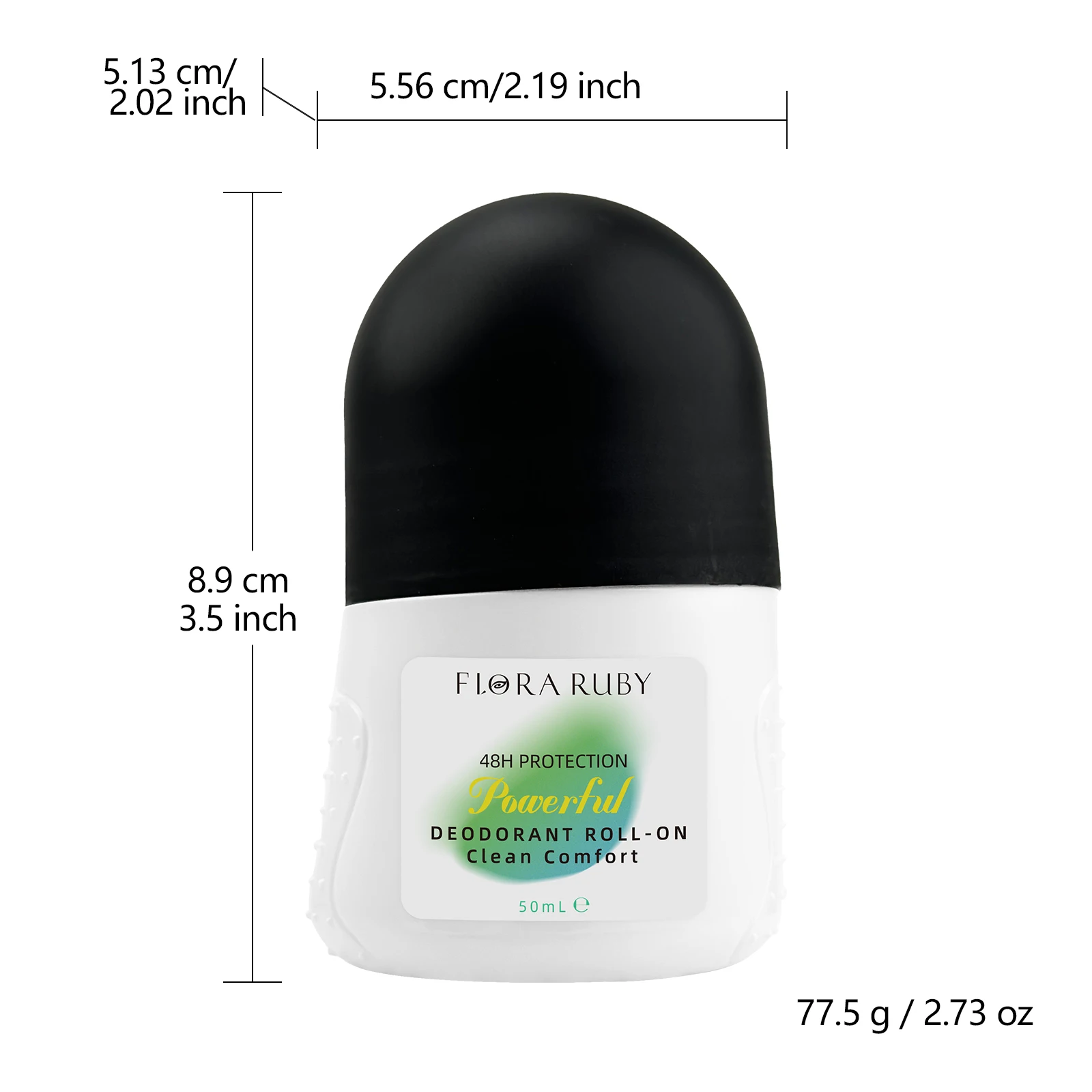 플로라 루비 50ml 애슬리트 시리즈 데오도란트 롤온 48시간 지속 데오도란트 롤온 휴대 간편