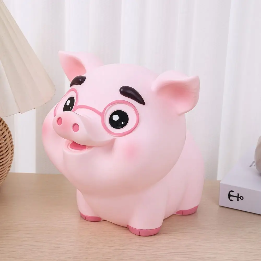 

Multipurpose Anti-fall Pig Piggy Bank PVC Cute Large-capacity Storage Tank Cartoon Pig Ornaments Living Room