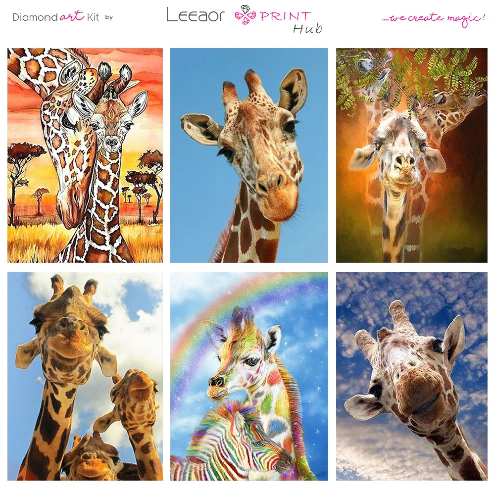 5D Diy Animal Diamond Painting New Collection 2023 Giraffe Art Picture Cross Stitch Kit Home Room Decoration Алмазная Мозаика