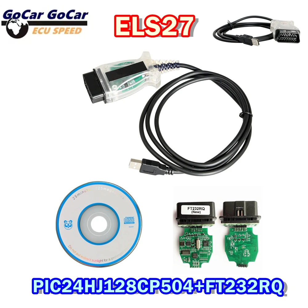

Latest High Quality Function Stable ELS27 FORScan Green PCB PIC24HJ128CP504+FT232RQ OBD2 Scanner For Ford/Mazda/Lincoln