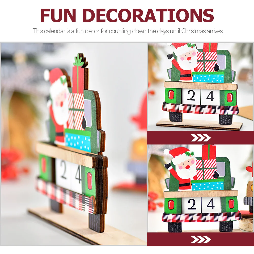 

Wooden Xmas Countdown Calendar Christmas Decoration Gift Safe Add Fun Festive Bar Wooden Advent Calendar