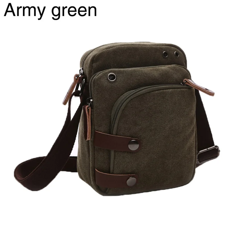 Casual Men's Canvas Shoulder Bag Vintage Sling Bag Travel Crossbody Bags Messenger Bag