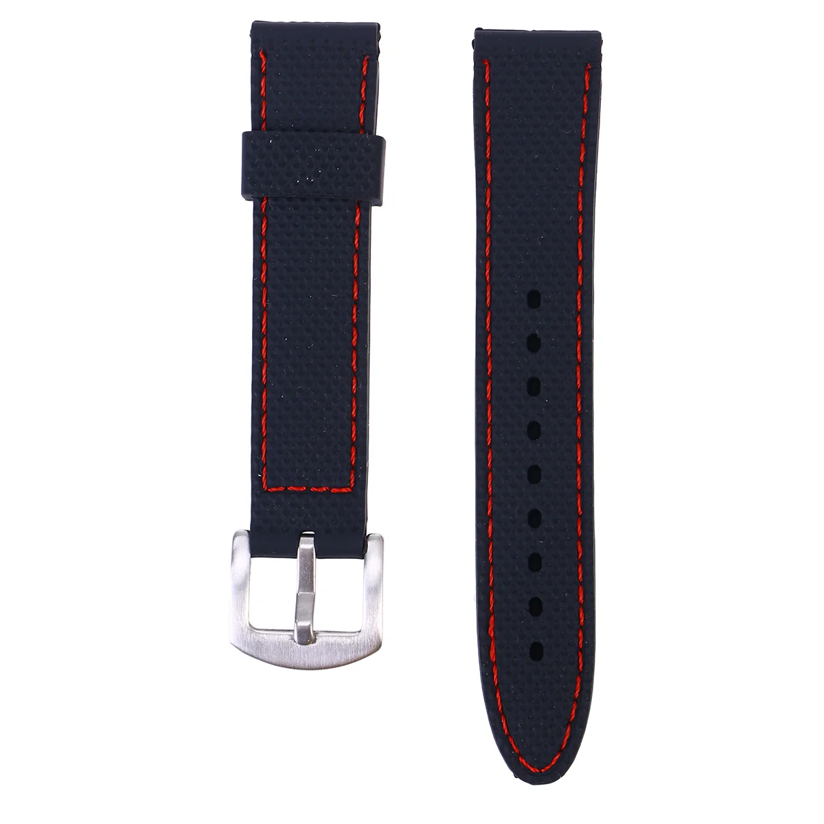 

Watch Strap Waterproof Durable Silicone Watch Band Breathable Watch Wristband for Replacement 20mm (Black with )