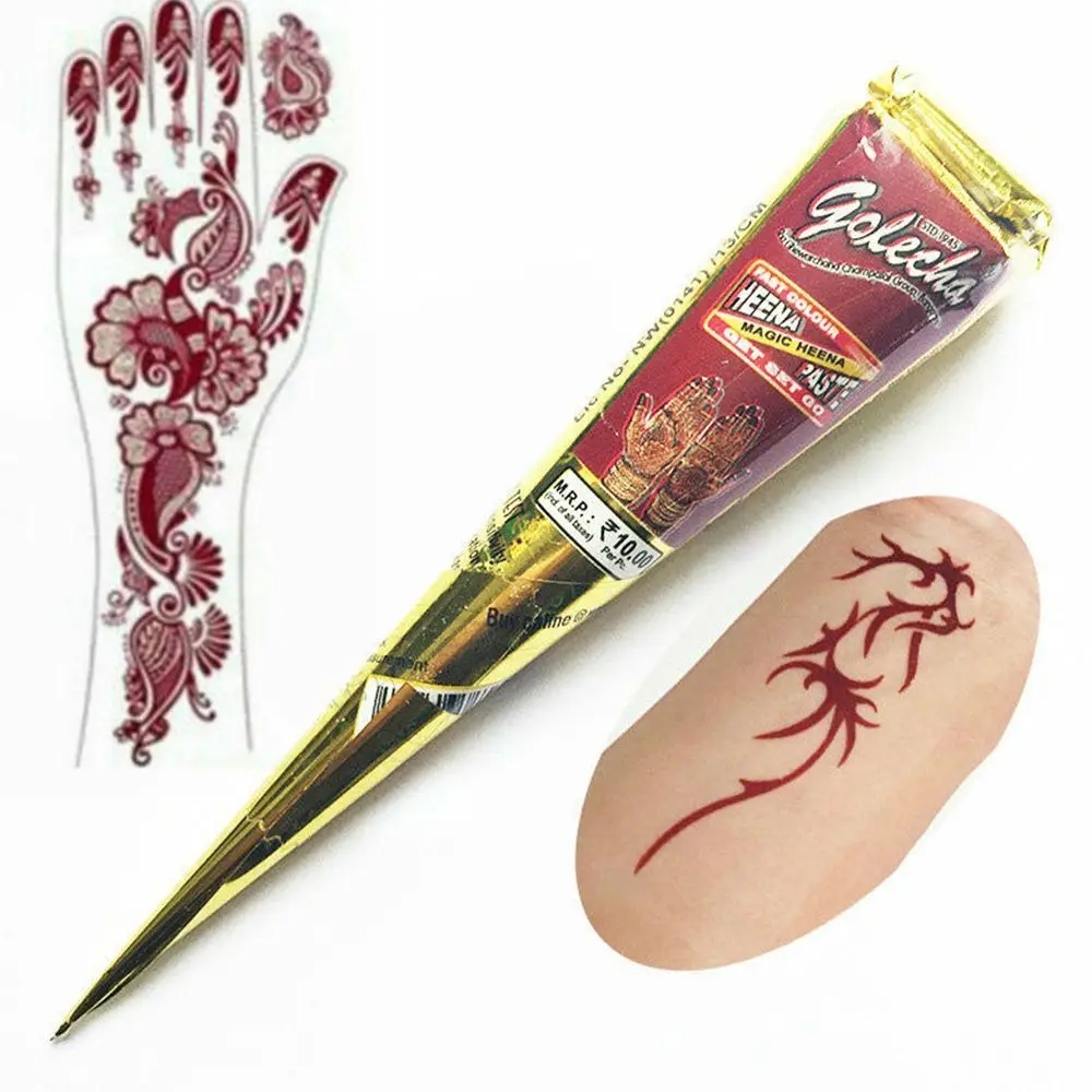 

Cream Paste Herbal Body 3 Colors Cones Tattoo Henna Art Temporary Indian Henna Herbal Henna Body Art Cones Temporary Tattoo