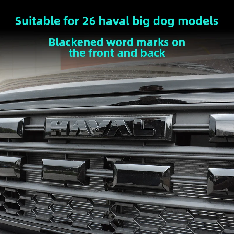3D ABS Chrome Black Logo Emblem Letters Stiker Car Trunk Badge For HAVAL DARGO H7 2026 Covering LOGO Accessories
