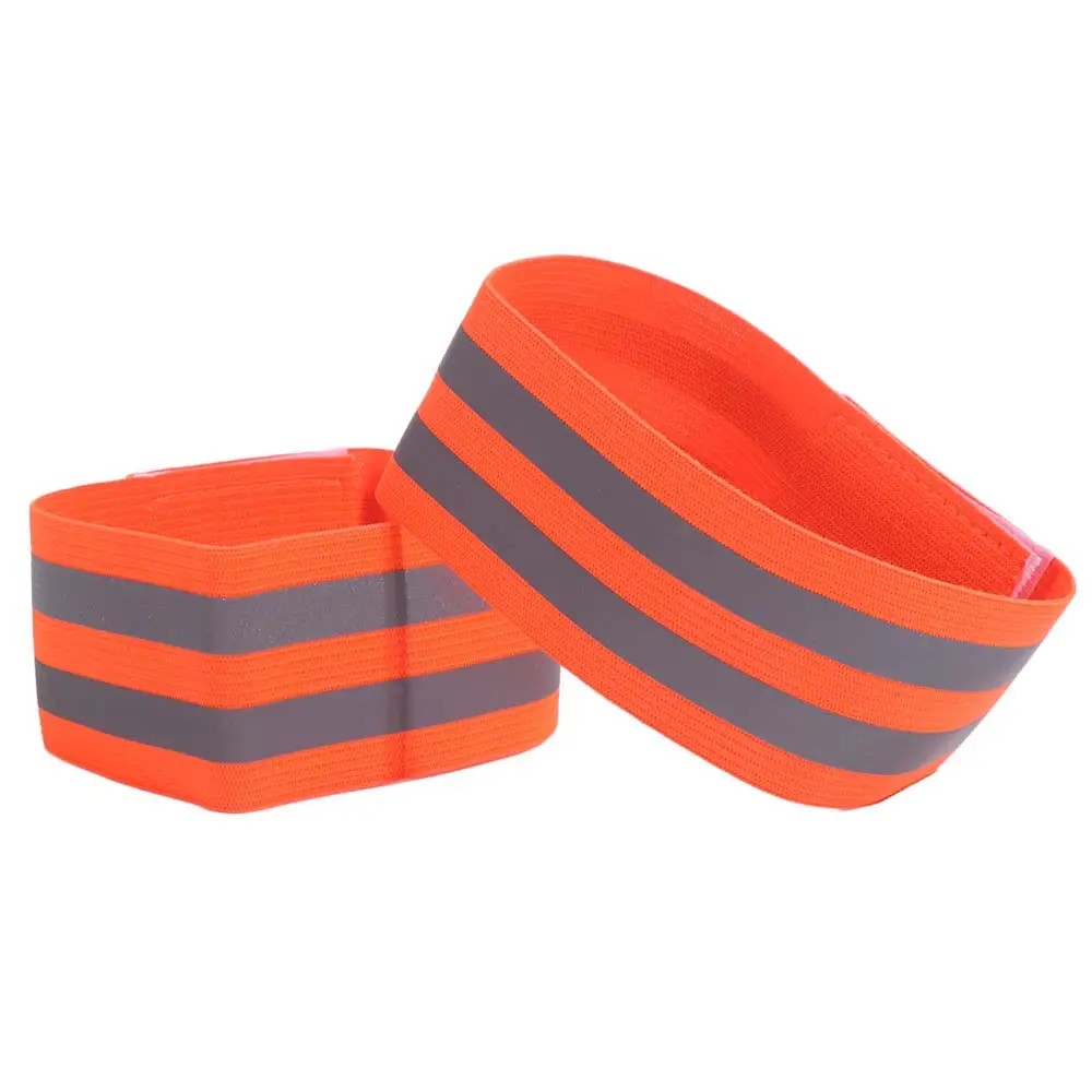 8PCS Multifunctional Warning Reflective Bands Adjustable Elasticated High Visibility Reflect Straps Safety Elastic Armband Arm