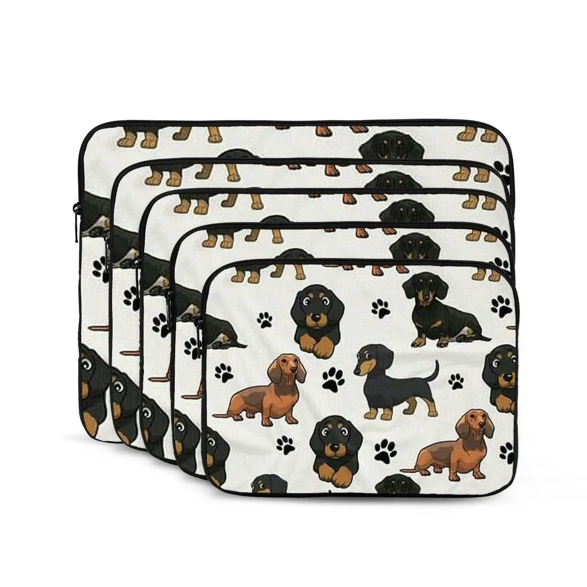 Dachshund Dog Cartoons Cute Notebook Laptop Bag Case Pouch 10 12 13 15 17 Inch For Macbook Air Pro Tablet Shockproof Case Bag