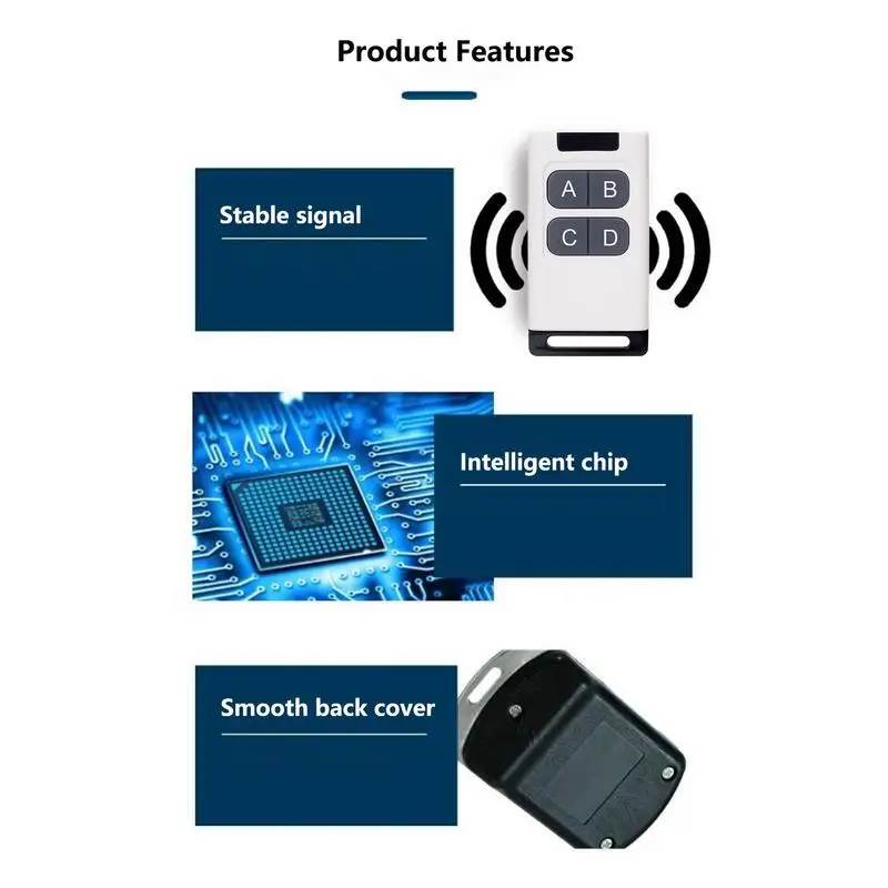 Garage Door Remote Control Duplicator 433MHz Multi-Frequency Code Grabber Clone Gate Key Fob Commands Hand Transmitter