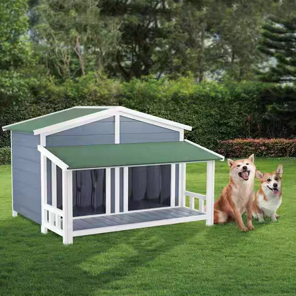 Solid wood dog house dog villa warm waterproof and rainproof outdoor