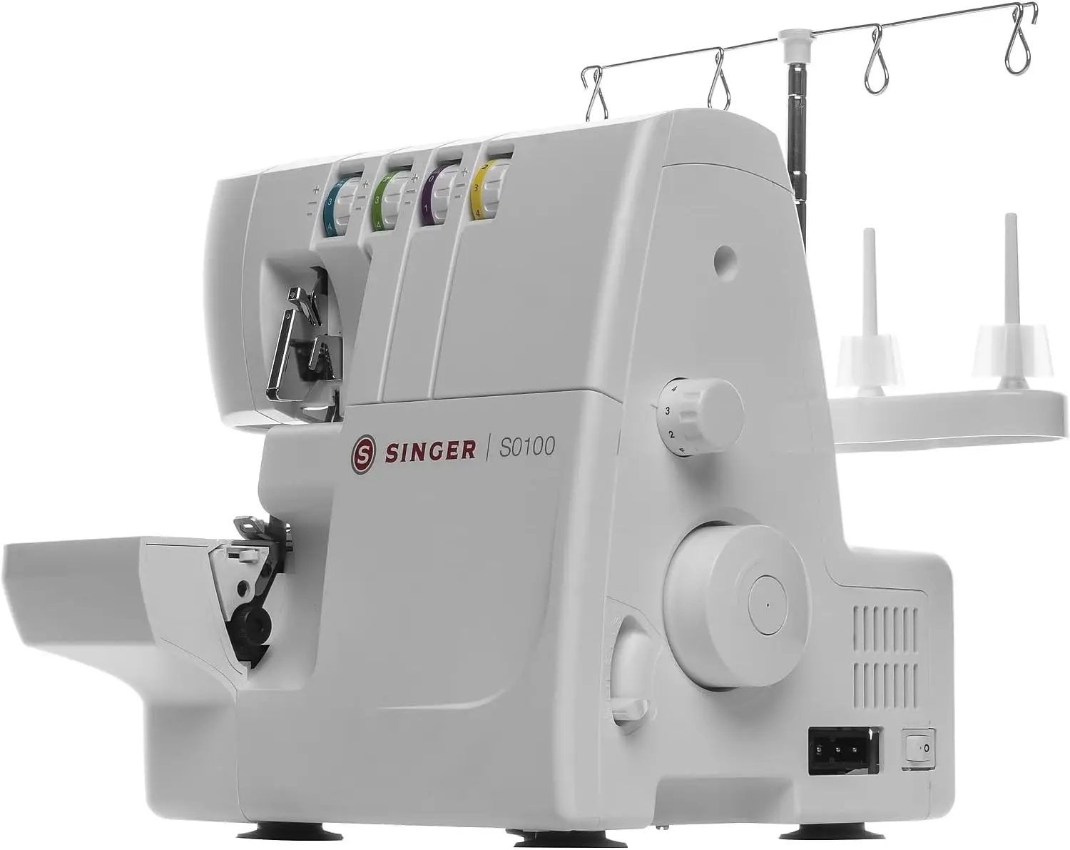 Sewing Machines White Overlock Serger with 2/3/4 Thread Capacity and 1300 SPM A Lower Looper LED Light To Increase Visibility