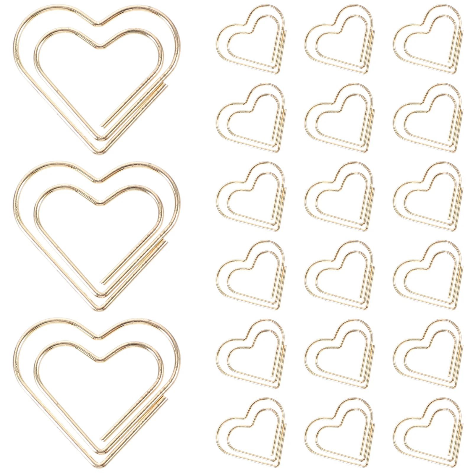 

50 Pcs Modeling 50pcs Packaged (rose Gold) Office Paper Clips Wire Metal Colorful Cute