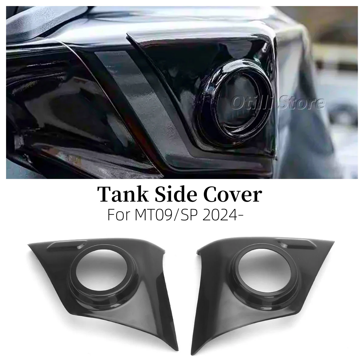 

MT09 Motorcycle Accesssories Decorative Tank Side Cover Carbon Fiber Tank Guard Protector For YAMAHA MT-09 SP MT 09 2024 2025