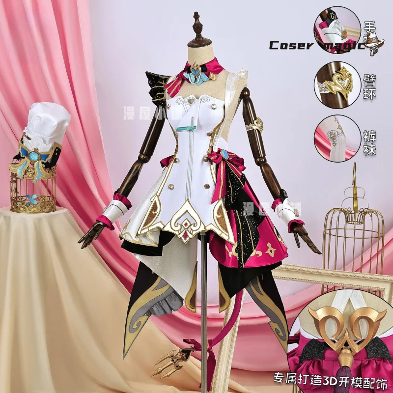 

Escoffier Cosplay Costume Game Genshin Impact Uniform Halloween Carnival Party Christmas Play Role Clothes Clothing for Women