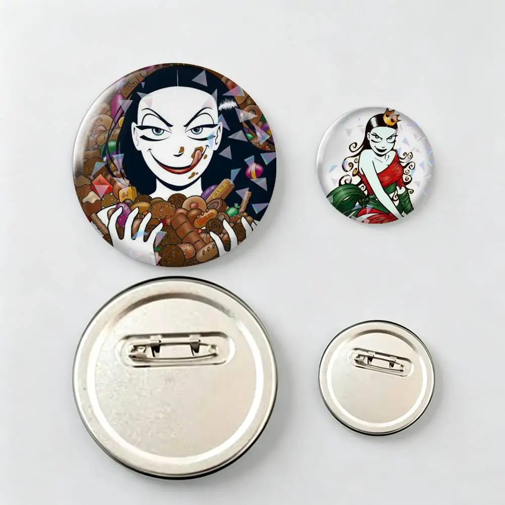 Goth Girl Nemi-i Brooch Metal Decorative Brooch Pins for Backpack Clothes Jacket Accessories,Souvenir.
