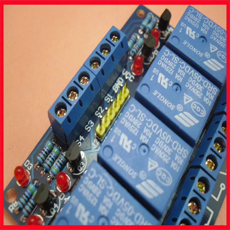 4-way Relay Module/Expansion /Dual Layer Wiring 5V/12V Optional Low-level Action