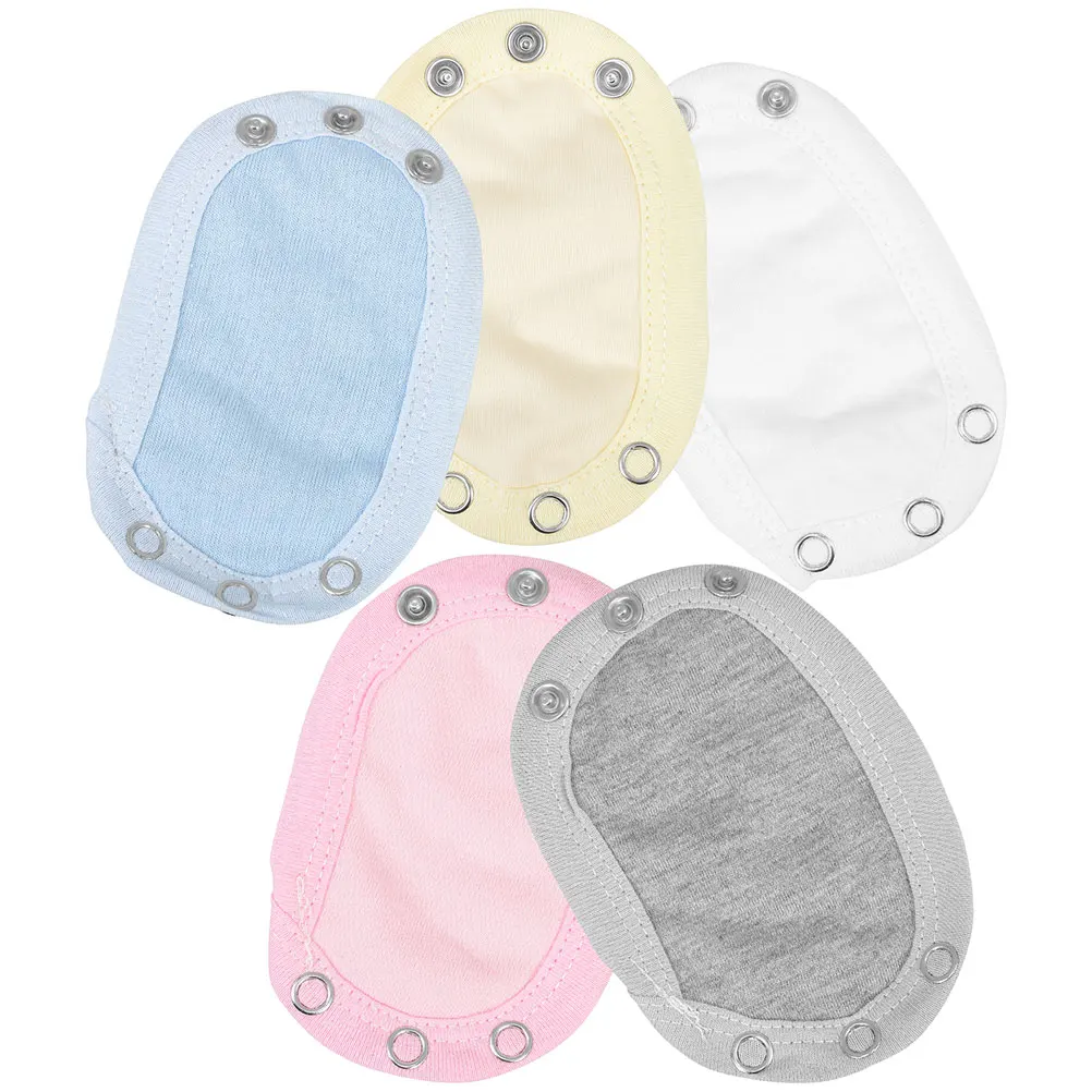

5 Pieces Extender Snap Set Cotton Long Suit Baby Bodysuit Extender Crotch Extension Universal Snap Extenders For Boys Girls