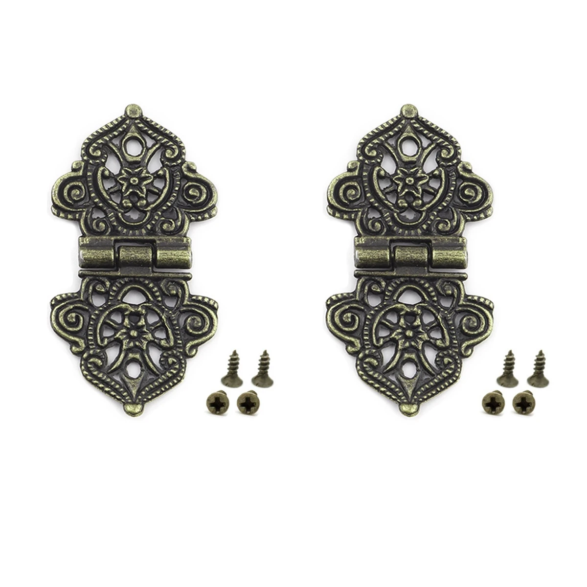

Decorative Cabinet Lace Mini Alloy Vintage Butt Hinges Furniture Hardware Hollow Flower Antique