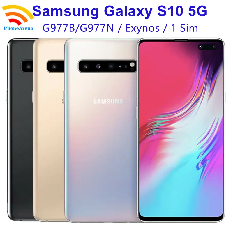 Original Samsung Galaxy S10 5G G977N desbloqueado 5G 6,7 "8GB RAM 256/512GB ROM Octa Core NFC teléfono celular